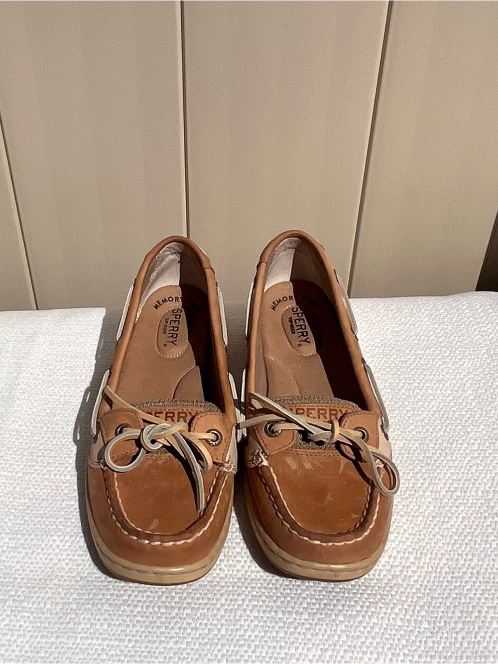 Sperry Two-Tone Brown Leather Boat Shoes